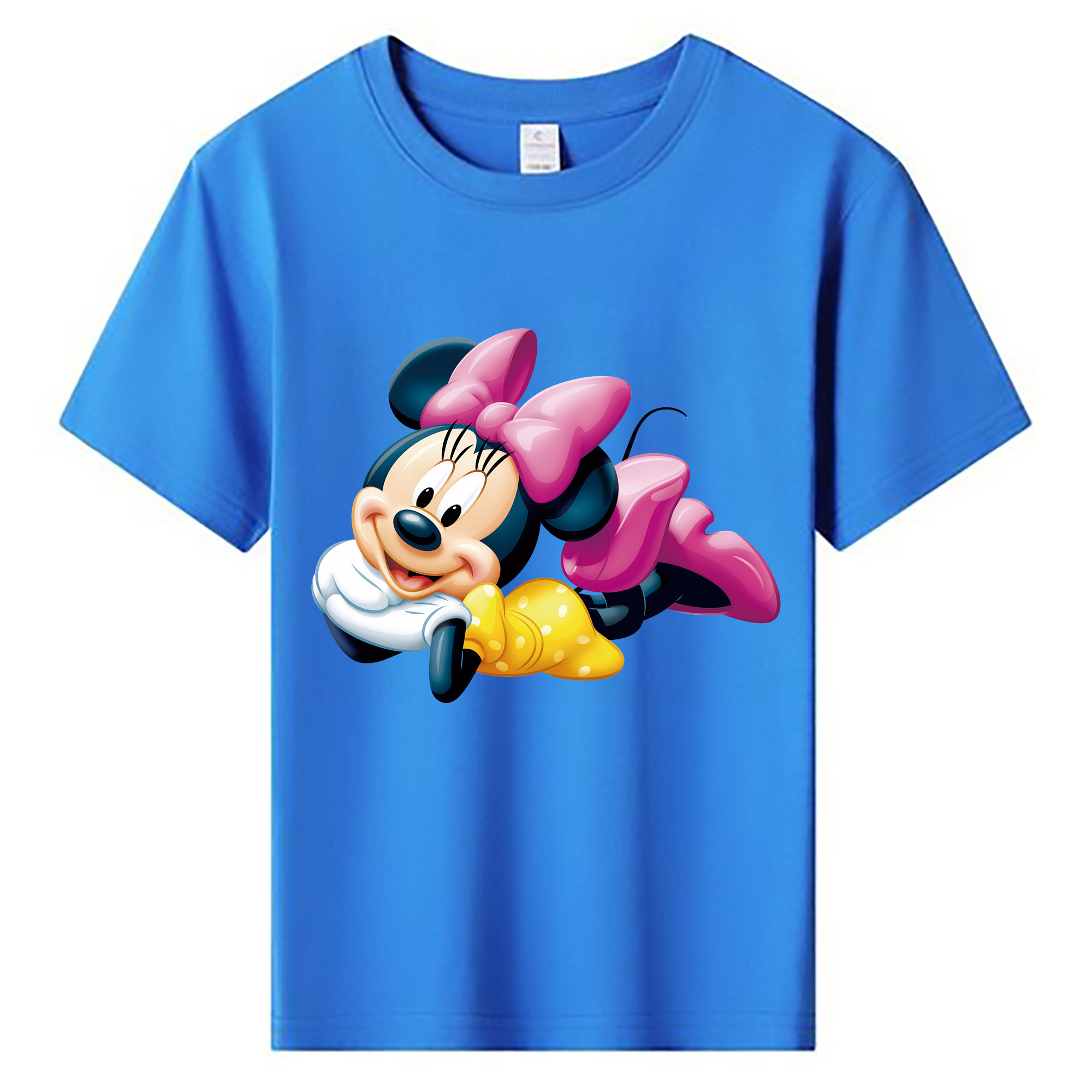 （画像用） ミッキーマウス Mickey Mouse 綿100％キッズTシャツ（フロントプリント）